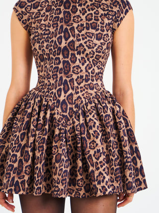 Chica| Backless Cheetah Mini Dress